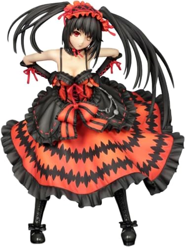 Eamily for Date A Live Anime Figure Kurumi Tokisaki Series Action Figure Kurumi Tokisaki Standing with Waist Crossed Dress PVC Figure Statue Model Ornaments (Type10) von Eamily