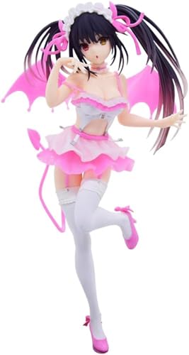 Eamily for Date A Live Anime Figure Kurumi Tokisaki Series Action Figure Kurumi Tokisaki Standing with Waist Crossed Dress PVC Figure Statue Model Ornaments (Type15) von Eamily