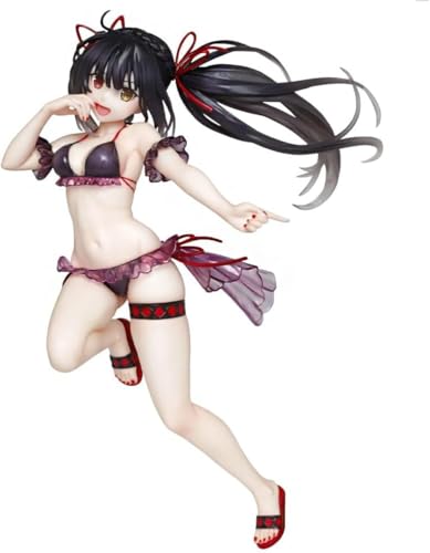 Eamily for Date A Live Anime Figure Kurumi Tokisaki Series Action Figure Kurumi Tokisaki Standing with Waist Crossed Dress PVC Figure Statue Model Ornaments (Type3) von Eamily