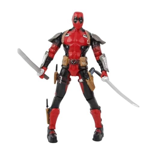 Eamily for Dead-Pool & Wolverine Anime Action Figure Model Toy Doll Ornaments Can Be Collected Surprise Gifts (Dead-Pool) von Eamily