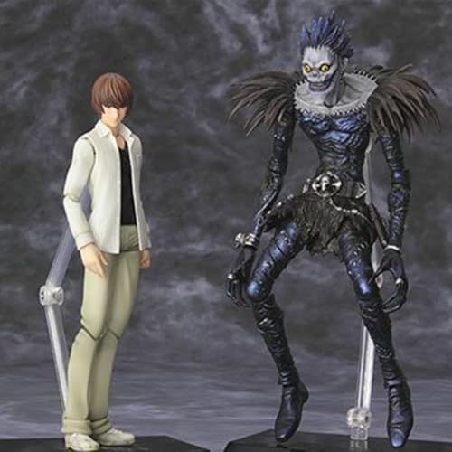 Eamily for Death Note Light Yagami Action Figure - Light Yagami Figur Anime Model Statue Computer Desk Decoration Collection Gift for Fan (Light Yagami & Ryuuku) von Eamily