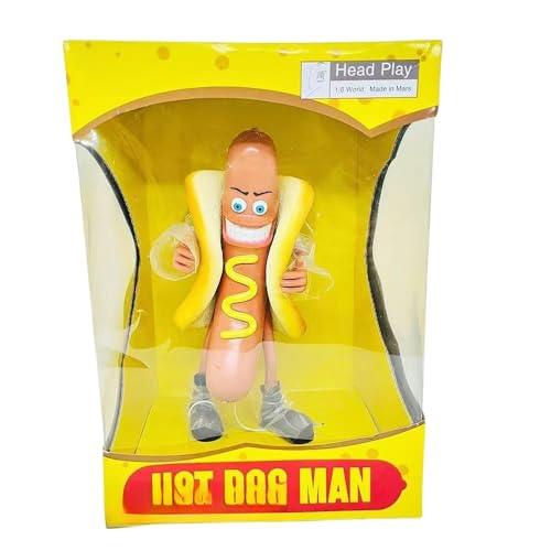 Eamily for Evil Banana Man Figure Handmade PVC Anime Manga Character Model Statue Figure Collectibles Decorations Gifts (Smile Hotdog) von Eamily