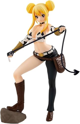 Eamily for Fairy Tail-Figuren, Erza Scarlet, PVC-Figur, schwarze Seide, Hasenmädchen, Anime-Actionfigur, 47 cm, Standstatue, Modell, Ornament (Lucy 1) von Eamily