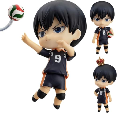 Eamily for Haikyuu!!! Q Version Clay Man Changeable Face Movable Figure Shoyo Hinata/Oikawa Tooru/Tobio Kageyama/Kozume Kenma (Tobio Kageyama) von Eamily