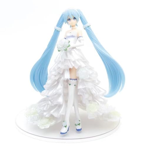 Eamily for Hatsune Miku Figure Handmade PVC Anime Manga Character Model Statue Figure Collectibles Decorations Gifts (Flower Wedding) von Eamily