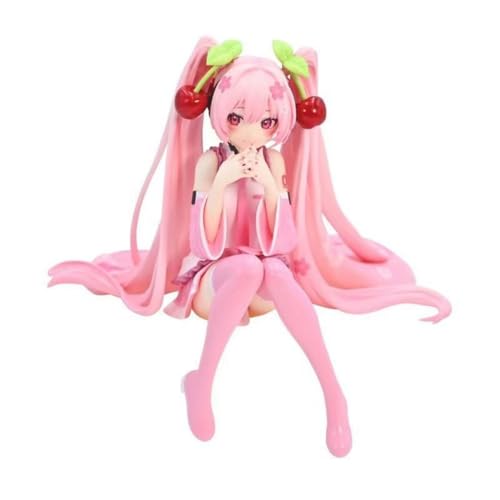 Eamily for Hatsune Miku Figure Handmade PVC Anime Manga Character Model Statue Figure Collectibles Decorations Gifts (Sitting Cherry) von Eamily