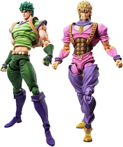 Eamily for JoJo's Super Action Figure Kujo Jotaro/Star Platinum Model with Accessories Movable PVC Anime Statue Collection Desktop Ornaments Gifts (Jonathan Joestar+dio Brando) von Eamily