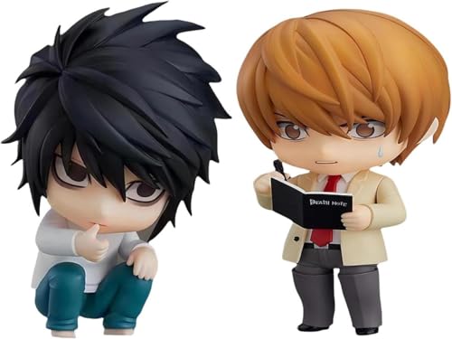 Eamily for L and Light Yagami Anime Figures Death Note Character Figure with Movable and Replaceable Model Statue for Decoration (Light Yagami) (2 Pcs) von Eamily