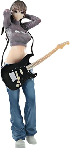 Eamily for Lovely Guitar Girl Anime Figures Character Figure with Stand and Wear Hair 23.5cm Model Statue for Desktop von Eamily