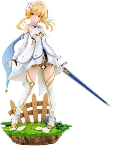 Eamily for Lumine Figure Anime Aether Figure Model Barbara Anime Action Figure Cartoon Character Collections Model 20CM (Aether) von Eamily