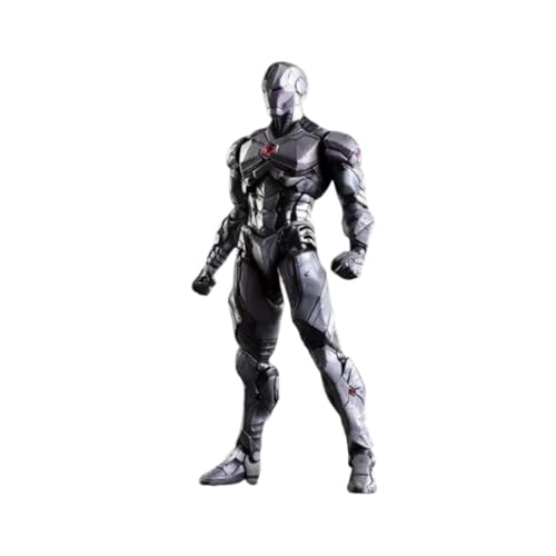 Eamily for PA Modification Hero Anime Action Figure Model Toy Doll Ornaments Can Be Collected Surprise Gifts (Grey Iron Man) von Eamily