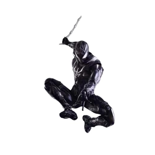 Eamily for PA Modification Hero Anime Action Figure Model Toy Doll Ornaments Can Be Collected Surprise Gifts (Spider Man Black) von Eamily