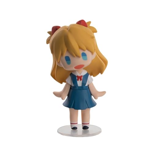 Eamily for Q-version Building Block Series Figure Handmade PVC Anime Manga Character Model Statue Figure Collectibles Decorations Gifts (Asuka Uniform) von Eamily