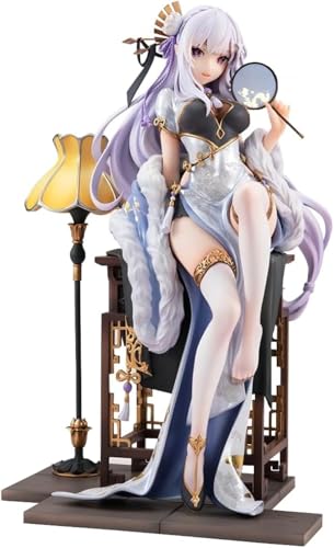 Eamily for REM/Remu Anime Action Figurine Statue Model Beautiful Cartoon Characters Ornaments Desktop Display Collection (Emilia) von Eamily