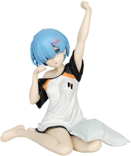 Eamily for REM/Remu Anime Action Figurine Statue Model Beautiful Cartoon Characters Ornaments Desktop Display Collection (Remu 3) von Eamily