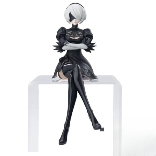 Eamily for Sitting 2B NieR Figure Handmade PVC Anime Manga Character Model Statue Figure Collectibles Decorations Gifts von Eamily