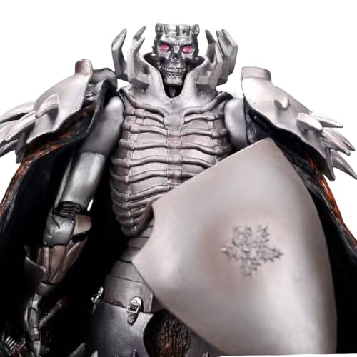 Eamily for Skeleton Knight Figure Handmade PVC Anime Manga Character Model Statue Figure Collectibles Decorations Gifts (Silver) von Eamily