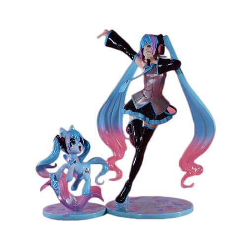 Eamily für Rainbow Hatsune Miku Anime Action Figur Modell Spielzeug Puppe Ornamente können gesammelt Werden Überraschung Geschenke von Eamily