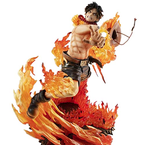 One Piece Fire Fist Ace Statue, 25cm Portgas·D· Ace Actionfigur Max 15 Geburtstag Special Edition Wurm Figuren Cartoon Toys Anime Collection Dekoration von Eamily