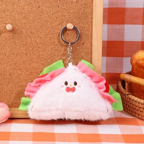 Eastocos Weiche gefüllte Cartoon Sushi Sandwich Brot Plüsch Spielzeug Schlüssel anhänger Rucksack Autos CHL üssel Anhänger Kind Geschenk von Eastocos