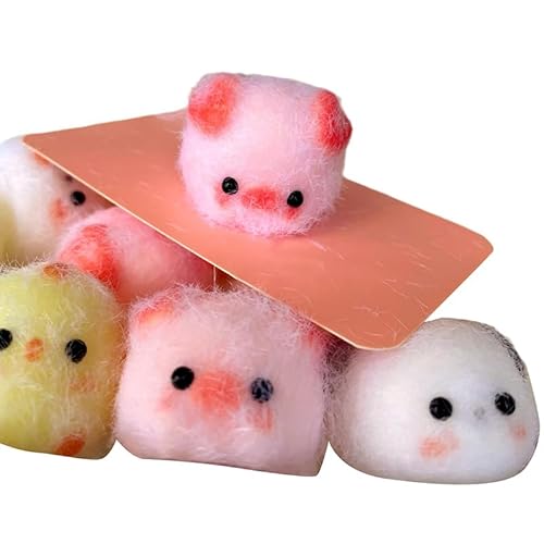 Kawaii Klebrig Squishy Mini Küken Schwein Hund Stress Relief Spielzeug Niedliches Tier Relief Squeeze Silikon Pinch Spielzeug Schlüssel anhänger Tasche Anhänger von Eastocos