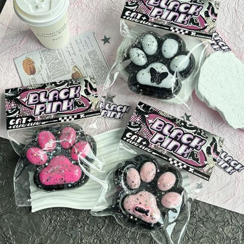 3 Stück Squishy Cat Paw, Cat Paw Squeeze Spielzeug, Squishy Pfote, Katzenpfoten Squishy Toy,Süße Katzenpfoten Quetschspielzeug, Anti Stress Sensory Fidget Toys Für Kinder Und Erwachsene von Eastuy