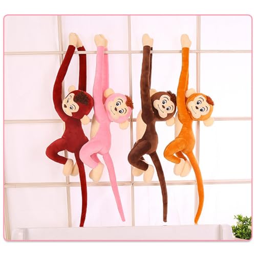 Eastuy 4 Stück 65cm Plüschtier AFFE Süßer Langarmiger AFFE Hängende AFFE Stofftier, Kindersicheres Kuscheltier Äffchen, Hanging Monkey Plüsch Spielzeug Für Kinder Mädchen Und Junge-n von Eastuy