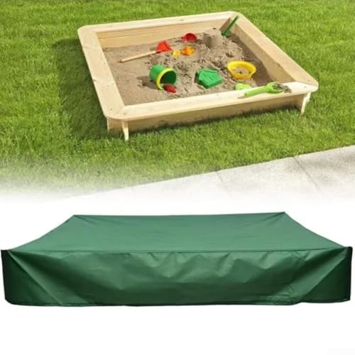 Kinderspielzeug-Sandkasten-Schutzabdeckung, wasserdichtes Oxford-Material, um Verschmutzung von Spielzeug zu verhindern, einfach zu verstauen, wenn nicht in Gebrauch (grün, 150 x 150 x 20 cm) von EasyByMall