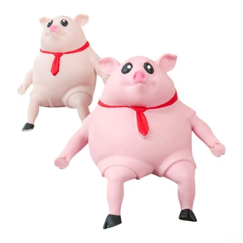 Schweine Quetschspielzeug, Kreatives Dekompressions Piggy, Squeeze Spielzeug, Weiches Rosa Piggy Squeeze Spielzeug, Anti Stress Spielzeug Für Erwachsene Und Kinder(500g) von EasyByMall