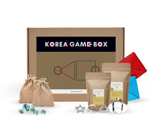 EasyCookAsia Korea Game Box I DIY Dalgona Set mit 3 nostalgische koreanische Spiele & Anleitung von EasyCookAsia