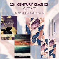 20th Century Classics Books-Set (with audio-online) Readable Classics Geschenkset + Marmorträume Schreibset Premium von EasyOriginal Verlag