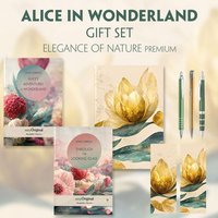 Alice in Wonderland Books-Set (with audio-online) Readable Classics Geschenkset + Eleganz der Natur Schreibset Premium von EasyOriginal Verlag