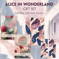 Alice in Wonderland Books-Set (with audio-online) Readable Classics Geschenkset + Marmorträume Schreibset Premium von EasyOriginal Verlag