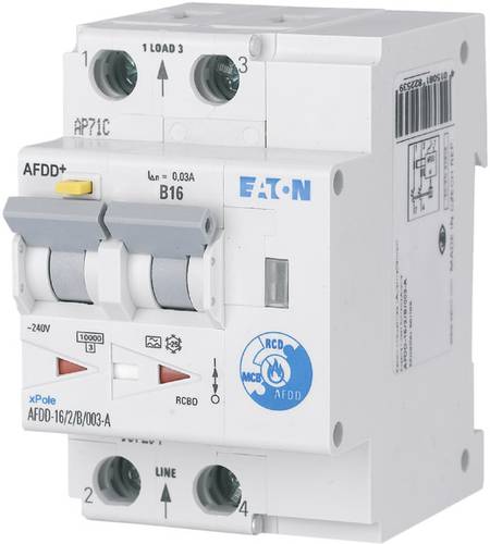 Eaton 187202 Brandschutzschalter 2polig 16A 0.01A 230 V/AC 1St. von Eaton