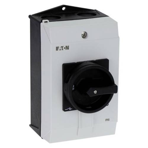 Eaton P1-40/I2/SVB-SW/N EIN-AUS-Schalter mit NOT-Aus-Schalter, verriegelbar 40A 690V 1 x 90° Grau, von Eaton