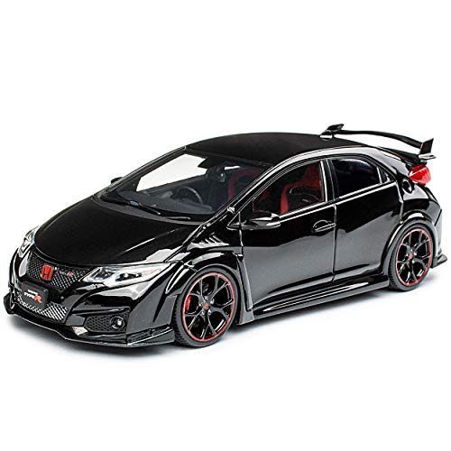 Ebbro Hon-da Civic Type-R 5 Türer Schwarz Japan Rechtslenker 9. Generation 2011-2017 1/43 Modell Auto mit individiuellem Wunschkennzeichen von Ebbro