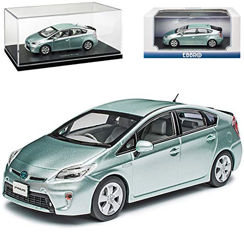 Ebbro Toyota Prius III ZVolkwagen30 Frost Grün Mica Metallic 3. Generation 2009-2016 1/43 Modell Auto mit individiuellem Wunschkennzeichen von Ebbro