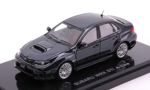 Modell in Maßstab, kompatibel mit Subaru WRX STI A-LINE METALLIC BLACK 1:43 Ebbro EB44398 von Ebbro