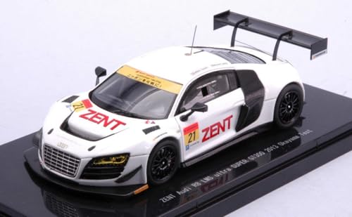 Modell in Maßstab, kompatibel mit Zent Audi R8 LMS N.21 Ultra Super GT300 2013 OKAYAMA TEST 1:43 Ebbro EB44948 von Ebbro