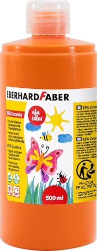 EBERHARD FABER 574915 - Transparentmalfarbe EFA Cromix orange, 500 ml, nicht mischbare Bastelfarbe für Kinder von Eberhard Faber