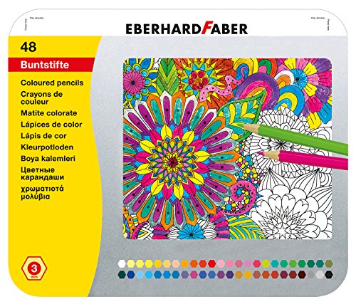 Eberhard Faber 514848 - Buntstift hexagonal 48er Blechetui von Eberhard Faber