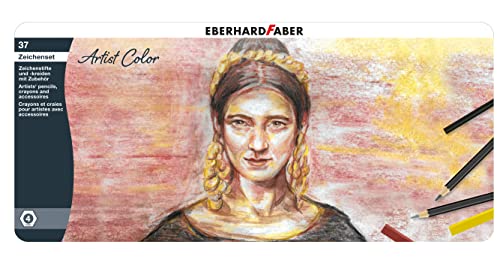 Eberhard Faber 516937 - Zeichenset Artist Color, 37-teilig, für Skizzen und Kreidezeichnungen von Eberhard Faber