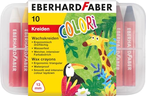 Eberhard Faber 524011 - Wachsmalkreide Colori, 10 wasserfeste Wachsmalstifte im Kunststoffetui Eberhard Faber 524011 - Wachsmalkreide Colori, 10 wasserfeste Wachsmalstifte im Kunststoffetui von Eberhard Faber