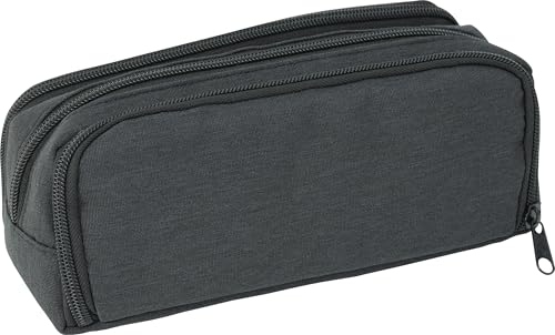 EBERHARD FABER 577406 - Schlamperbox mit 3 Fächern in anthrazit/schwarz, Federtasche für Jungen und Mädchen, ohne Inhalt von Eberhard Faber