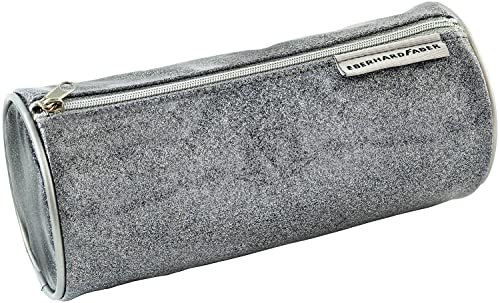 Eberhard Faber 577588 - Schlamperrolle Glitzer Grau, leer, großes Federmäppchen von Eberhard Faber