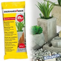 Modelliermasse, beton-grau, 500g für Basteleien in Betonoptik, tonähnlich von Eberhard Faber