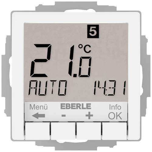 Eberle 527810455504 UTE 4800-R-RAL9010-G-55 Raumthermostat Unterputz Tagesprogramm, Wochenprogramm H von Eberle