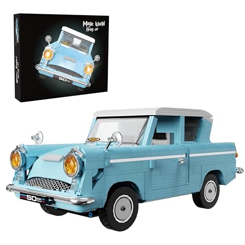 Ebortsin Hali Magic Auto Boter Auto Bausteine Set, MOC Magie Fliegendes Auto Bausteine, 1390 Teile Speed Modellautos Klemmbausteine, Geschenke Sammeln für Erwachsene und Kinder von Ebortsin