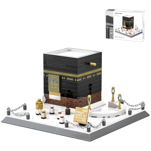 Ebortsin Moschee Kaaba von Mekka Bausteine Bausatz, Architektur Modell Bausatz Weltberühmte Gebäude Bausteine Set, Geschenk für Architektur Liebhaber, 446 Teile von Ebortsin