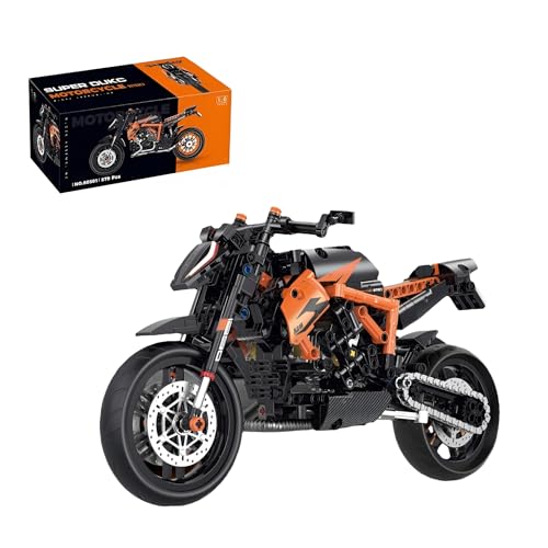 Ebortsin Motorrad Bausteine Spielzeug Set, 579 Teile Offroad Motorrad Modell Bausteine, 1290R Supermotorrad Bausatz Sammler Schaustück, Geschenk für Erwachsene und Jungen von Ebortsin